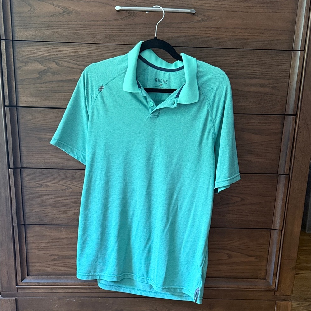 RHONE Men's Polo in Aqua